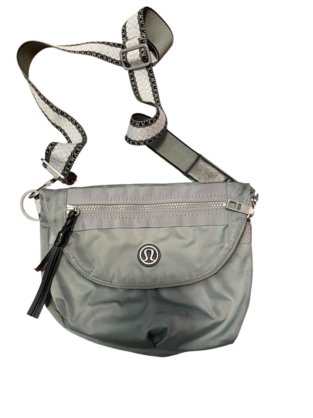 lululemon athletica Gray Crossbody Bag with Patterned Strap - Picture 2 of 6